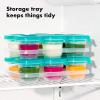 imageOXO Tot Silicone Baby Food Storage Containers Teal Set of Six 2oz Containers1 Count Pack of 1