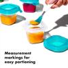 imageOXO Tot Silicone Baby Food Storage Containers Teal Set of Six 2oz Containers1 Count Pack of 1