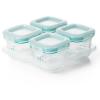 imageOXO Tot Glass Baby Blocks Food Storage Containers Teal 4 ozTeal