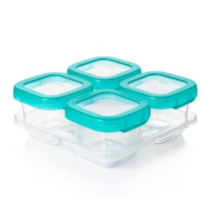 imageOXO Tot Baby Blocks Food Storage Containers Teal 6 ozTeal