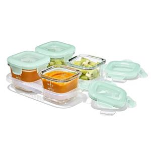 imageOXO Tot Glass Baby Blocks Food Storage Containers Teal 4 ozOpal