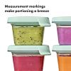 imageOXO Tot Silicone Baby Food Storage Container Set of Four 4oz Containers TealOpal