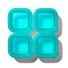 imageOXO Tot Silicone Baby Food Storage Container Set of Four 4oz Containers TealTeal