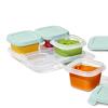 imageOXO Tot Silicone Baby Food Storage Container Set of Four 4oz Containers TealOpal