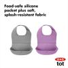 imageOXO RollUp Bib 2 Pack Limited Edition SageGrayLavenderGray