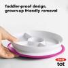 imageOXO Tot Stick and Stay Suction Divided Plate  OpalPink