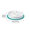 imageOXO Tot Stick and Stay Suction Divided Plate  OpalTeal