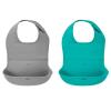 imageOXO RollUp Bib 2 Pack Limited Edition SageGrayTealGray