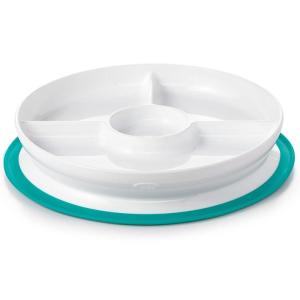 imageOXO Tot Stick and Stay Suction Divided Plate  OpalTeal