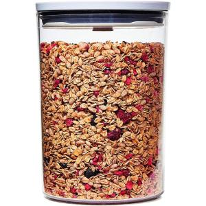 imageOXO Good Grips Round POP Container  Large 52 Qt for flour sugar cereal and more  Airtight Food Storage  BPA Free  Dishwasher Safe  Clear BodyWhiteMedium  33 Qt