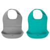imageOXO Tot RollUp Bib  2 Pack  Lilac and OpalTealGray