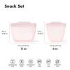 imageOXO Tot Silicone Reusable Bags  2 Piece Cup and Snack Set  OpalBlossom