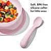 imageOXO Tot Silicone Spoons 2 Pack  Blossom and OpalBlossomOpal