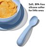 imageOXO Tot Silicone Spoons 2 Pack  Blossom and OpalDuskOpal