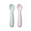 imageOXO Tot Silicone Spoons 2 Pack  Blossom and OpalBlossomOpal