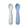 imageOXO Tot Silicone Spoons 2 Pack  Blossom and OpalDuskOpal