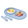 imageOXO Tot Textured Suction Plate ampamp Spoons Set  3Piece  BlossomDusk