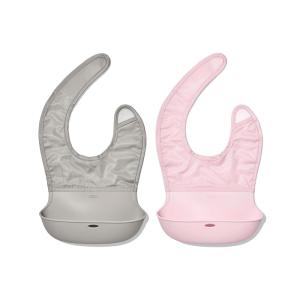 imageOXO Tot RollUp Bib  2 Pack  Lilac and OpalDrizzleBlossom