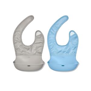 imageOXO Tot RollUp Bib  2 Pack  Lilac and OpalDrizzleDusk