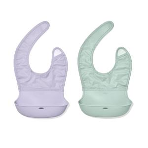 imageOXO Tot RollUp Bib  2 Pack  Lilac and OpalLilacOpal