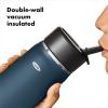 imageOXO Strive 24oz Wide Mouth Water Bottle with Straw Lid  QuartzDark Cobalt