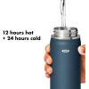 imageOXO Strive 24oz Wide Mouth Water Bottle with Straw Lid  QuartzDark Cobalt