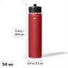 imageOXO Strive 24oz Wide Mouth Water Bottle with Straw Lid  QuartzGarnet