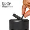 imageOXO Strive 24oz Wide Mouth Water Bottle with Straw Lid  QuartzOnyx