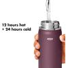 imageOXO Strive 24oz Wide Mouth Water Bottle with Straw Lid  QuartzPurple Garnet