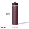 imageOXO Strive 24oz Wide Mouth Water Bottle with Straw Lid  QuartzPurple Garnet