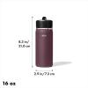 imageOXO Strive 24oz Wide Mouth Water Bottle with Straw Lid  QuartzPurple Garnet