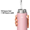 imageOXO Strive 24oz Wide Mouth Water Bottle with Straw Lid  QuartzRose Quartz