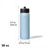 imageOXO Strive 24oz Wide Mouth Water Bottle with Straw Lid  QuartzTopaz Blue