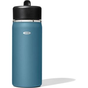 imageOXO Strive 24oz Wide Mouth Water Bottle with Straw Lid  QuartzAquamarine