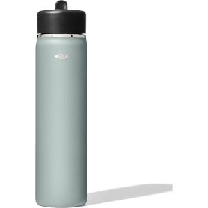 imageOXO Strive 24oz Wide Mouth Water Bottle with Straw Lid  QuartzSlate