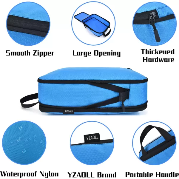 YZAOLL Compression Packing Cubes for Travel Expandable Packing Organizers 3pcs Set Black