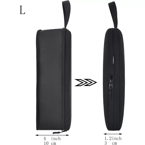 YZAOLL Compression Packing Cubes for Travel Expandable Packing Organizers 3pcs Set Black
