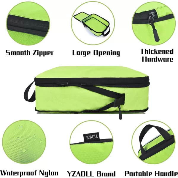 YZAOLL Compression Packing Cubes for Travel Expandable Packing Organizers 3pcs Set Black