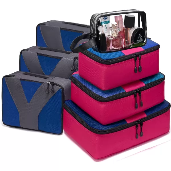 YZAOLL Compression Packing Cubes for Travel Expandable Packing Organizers 3pcs Set Black