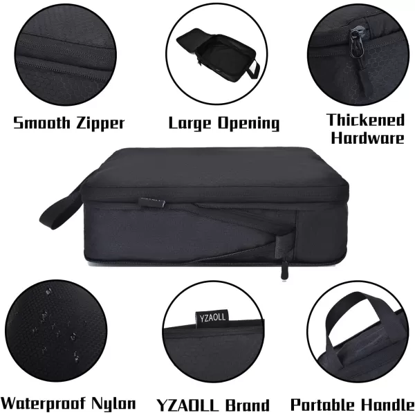 YZAOLL Compression Packing Cubes for Travel Expandable Packing Organizers 3pcs Set Gray