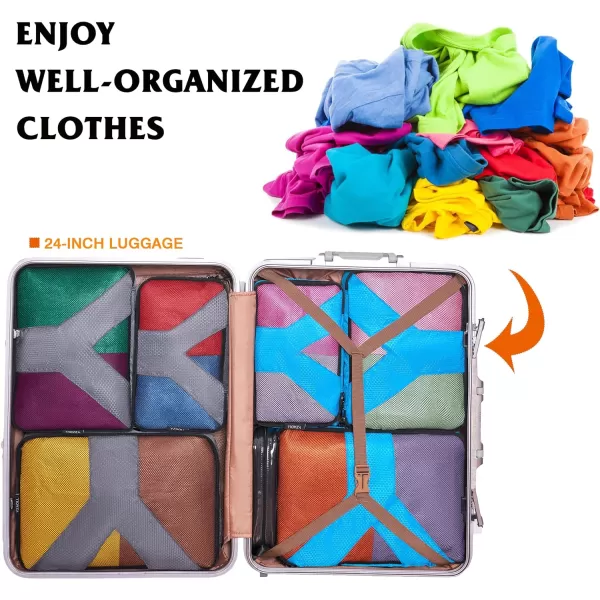 YZAOLL Compression Packing Cubes for Travel Expandable Packing Organizers 3pcs Set Gray