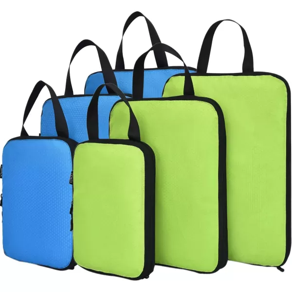 YZAOLL Compression Packing Cubes for Travel Expandable Packing Organizers 3pcs Set Gray