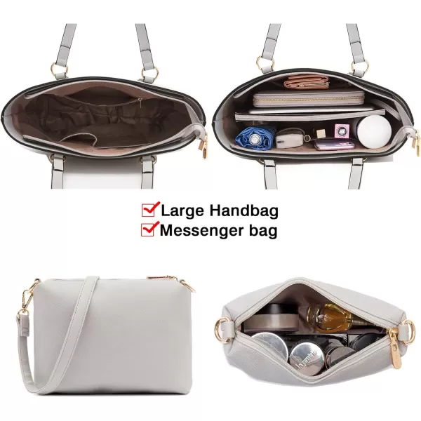 YZAOLL Purses for Women Faux Leather Medium Large Tote Satchel Shoulder Purse Handbag Wallet set