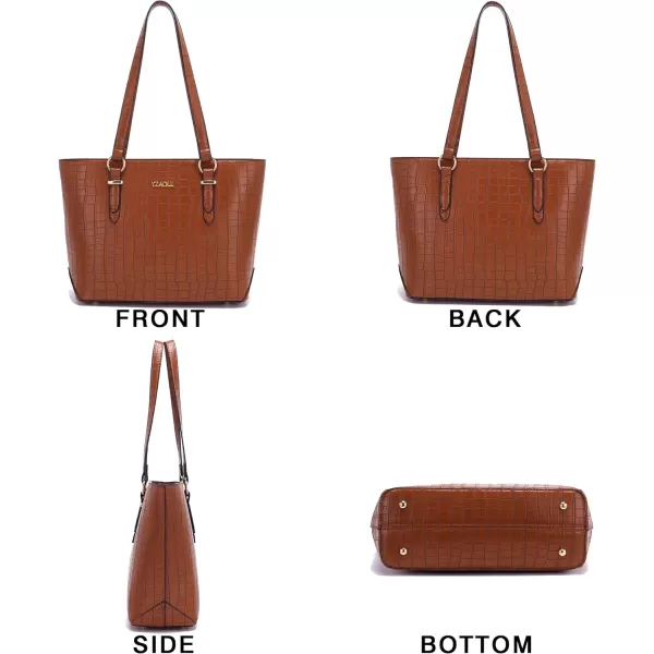 YZAOLL Purses for Women Faux Leather Medium Large Tote Satchel Shoulder Purse Handbag Wallet set