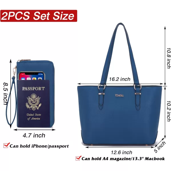 YZAOLL Purses for Women Faux Leather Medium Large Tote Satchel Shoulder Purse Handbag Wallet set