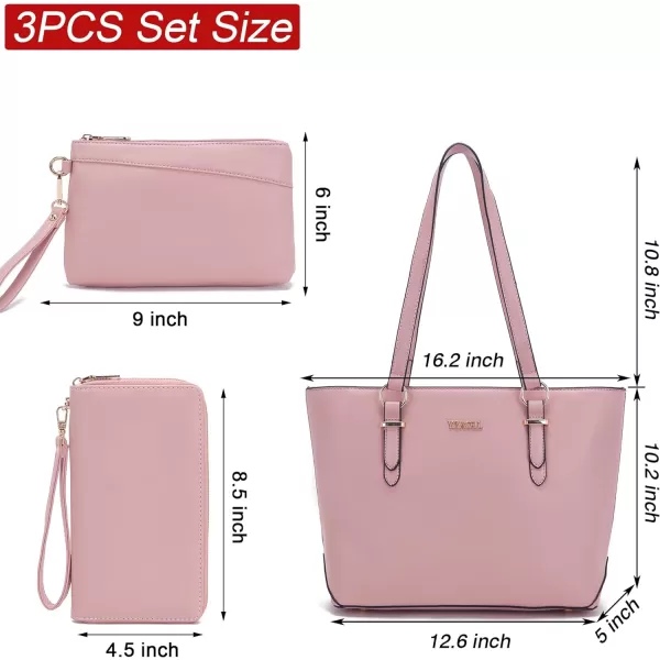 YZAOLL Purses for Women Faux Leather Medium Large Tote Satchel Shoulder Purse Handbag Wallet set