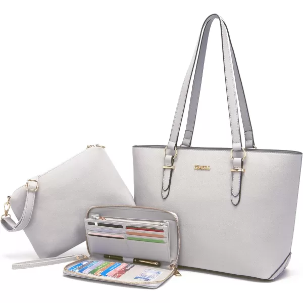 YZAOLL Purses for Women Faux Leather Medium Large Tote Satchel Shoulder Purse Handbag Wallet set