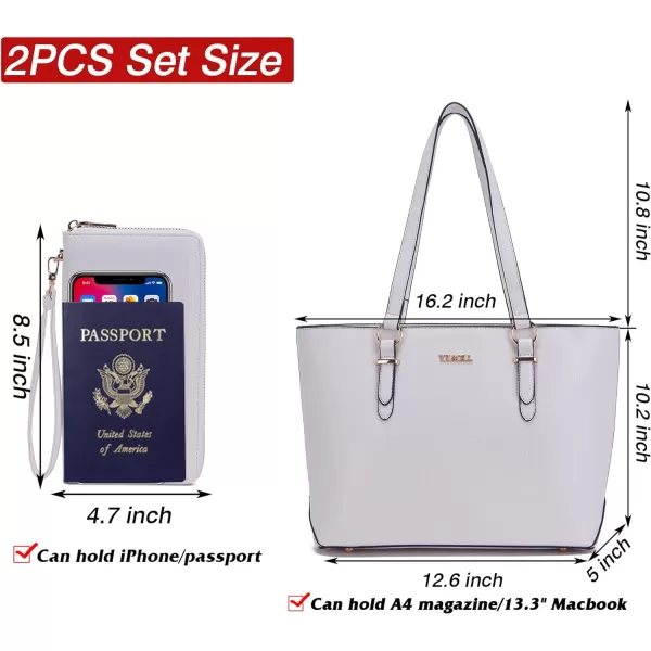 YZAOLL Purses for Women Faux Leather Medium Large Tote Satchel Shoulder Purse Handbag Wallet set