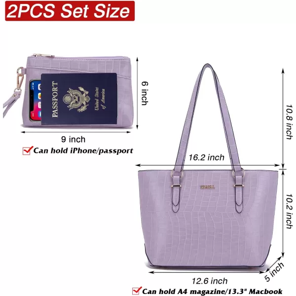 YZAOLL Purses for Women Faux Leather Medium Large Tote Satchel Shoulder Purse Handbag Wallet set