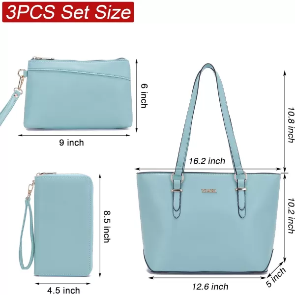 YZAOLL Purses for Women Faux Leather Medium Large Tote Satchel Shoulder Purse Handbag Wallet set
